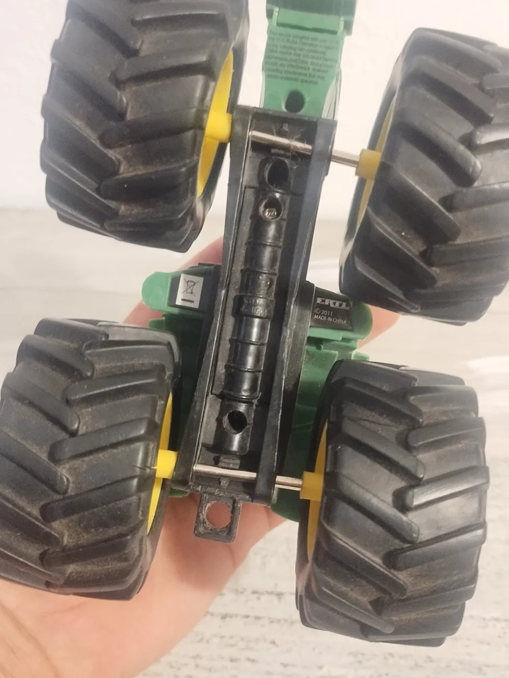 John Deere Toy Tractor Green Yellow  Big Wheels